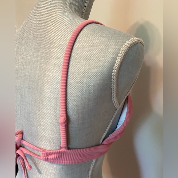 Pink ribbed push up bikini top - Picture 8 of 8